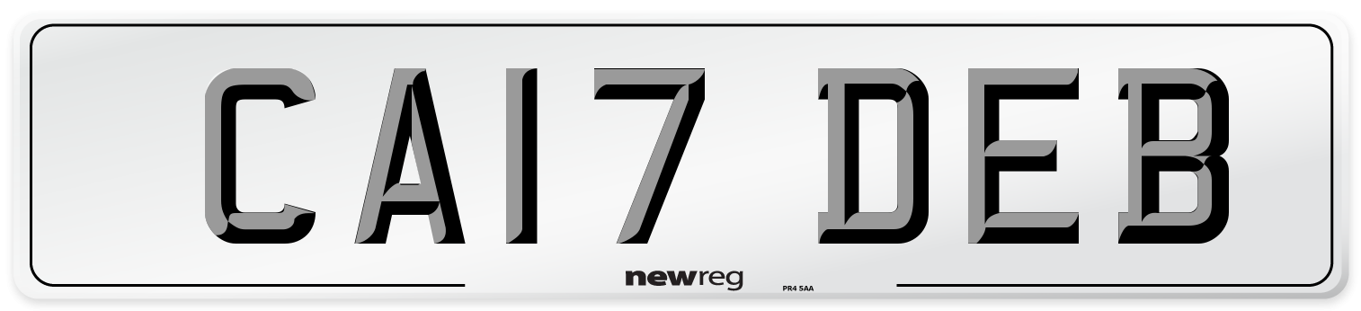CA17 DEB Number Plate from New Reg